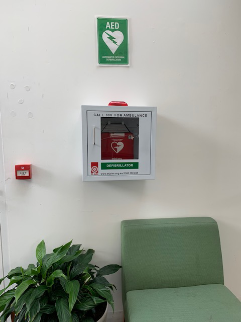 defibrillator at WH