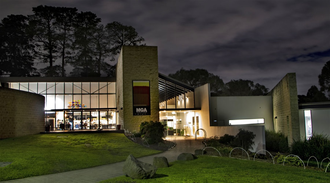 Wheelers Hill Library at night