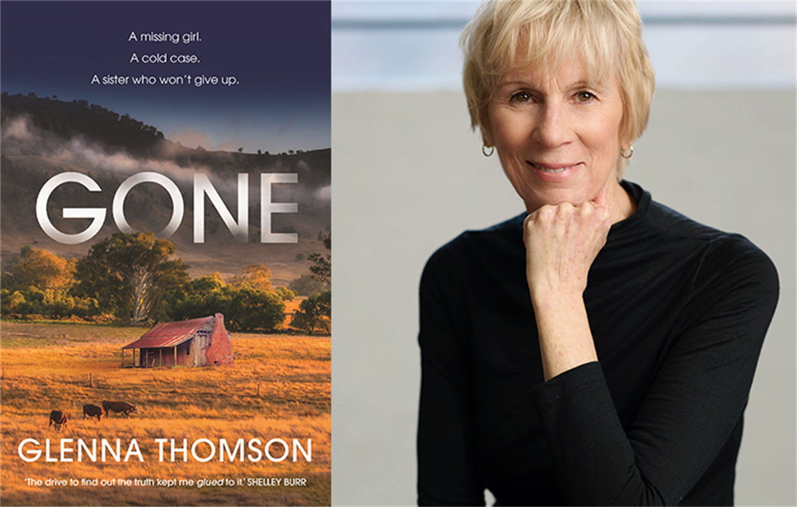 photo of author Glenna Thomson and her book Gone