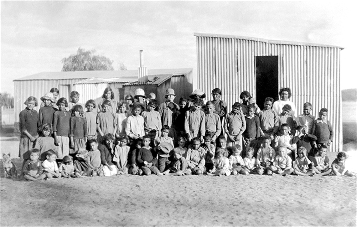 photo of First Nations children at Purga Aboriginal Mission in Queensland