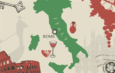 map of Italy