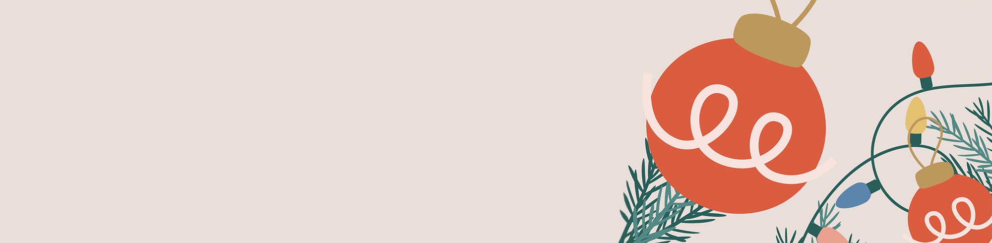 Christmas baubles and lights