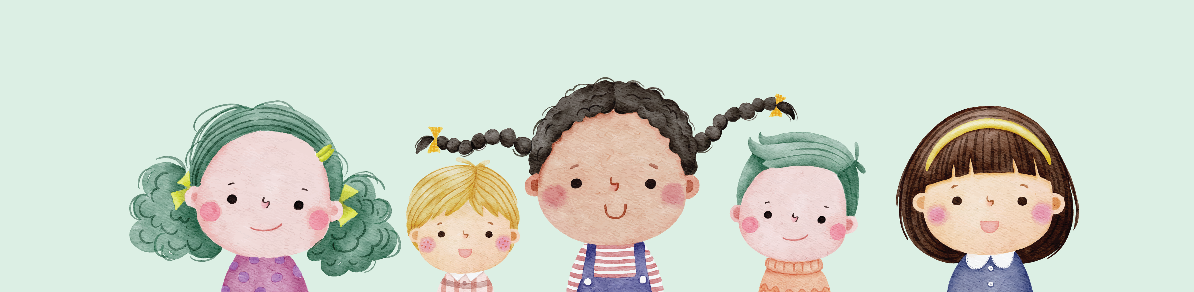 five culturally diverse children