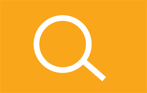 illustration of a magnifying glass against an orange background