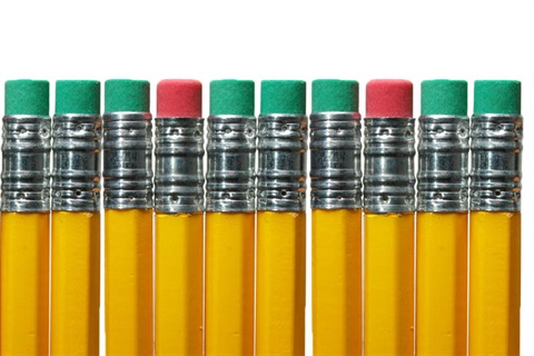 pencils in a row