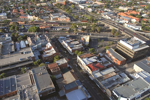 Aerial shot of the Oakleigh precinct