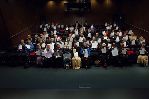 Image of residents pledging to tackle ageism together
