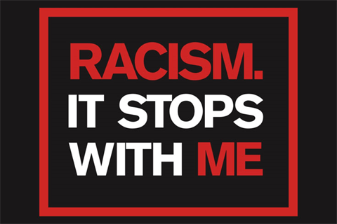  'Racism - It Stops With Me' logo