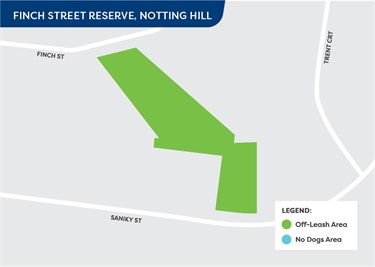 Off-leash area from 1 July 2023 - Finch Street Reserve