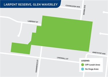 Off-leash area from 1 July 2023 - Larpent Reserve