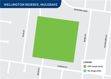 Off-leash area from 1 July 2023 - Wellington Reserve