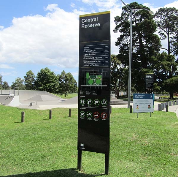 Pedestrian Totem Sign
