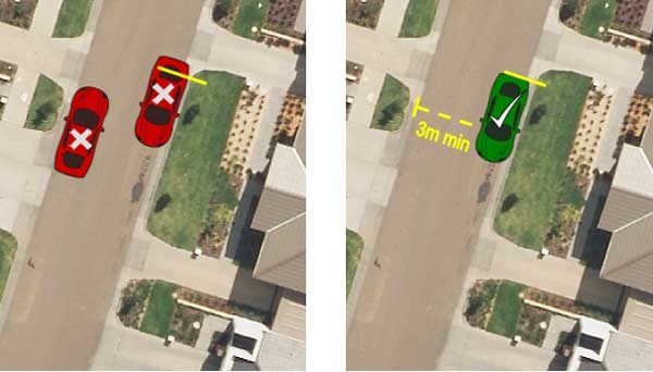 Street parking distance guide