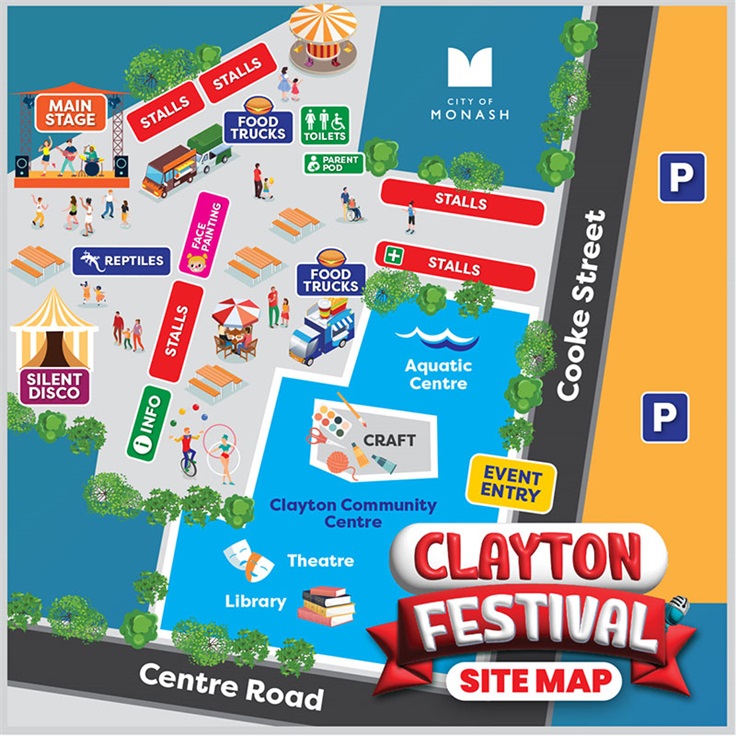 Clayton Festival 2023 site map