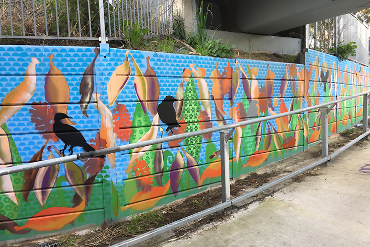 Warrigal road pass mural