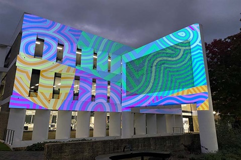 Reconciliation artwork lights up Civic Centre