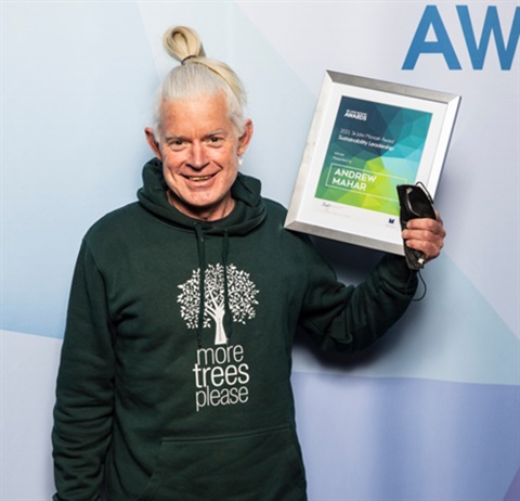 2021 Sustainability Leadership award winner - Andrew Mahar
