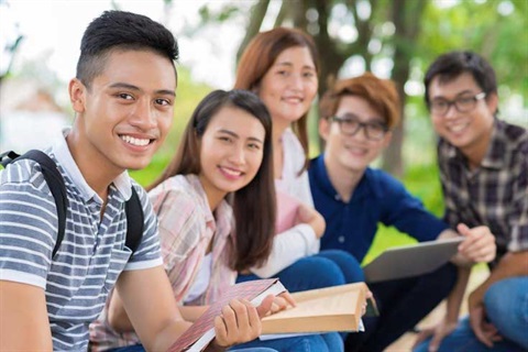 Young people reading