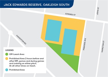 Off-leash area from 27 September 2023 - Jack Edwards Reserve