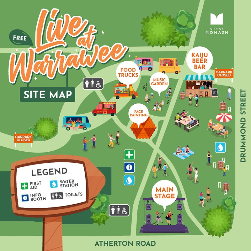 Live at Warrawee 2024 site map