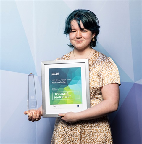 2022 Youth Leadership award winner - Josiane Marriott