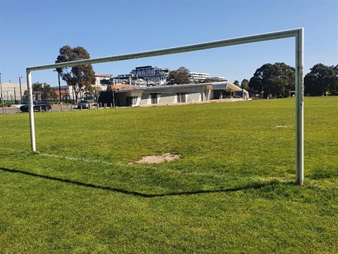 soccer goals at caloola reserve in Oakleigh