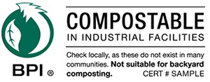 North America BPI compostable label